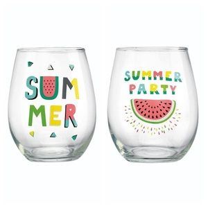 Stemless Wine Glasses by Vanilla Sky is NWT